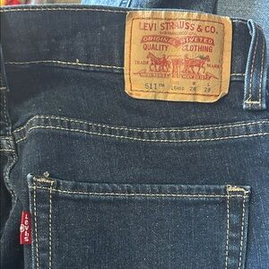 Levi's Men's Skinny 511Dark Blue Denim Jeans good condition preowned 28/28